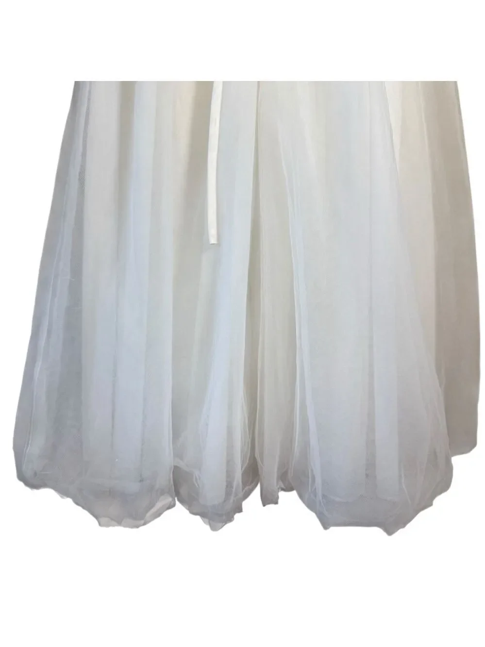 Mary's Bridals Flower Girl Dress White Lace Up Back Size 6